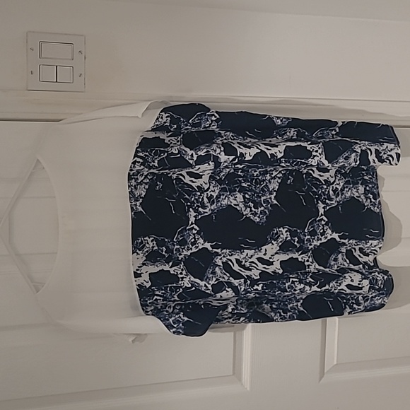 Navy/White Marble Blouse - Picture 4 of 4